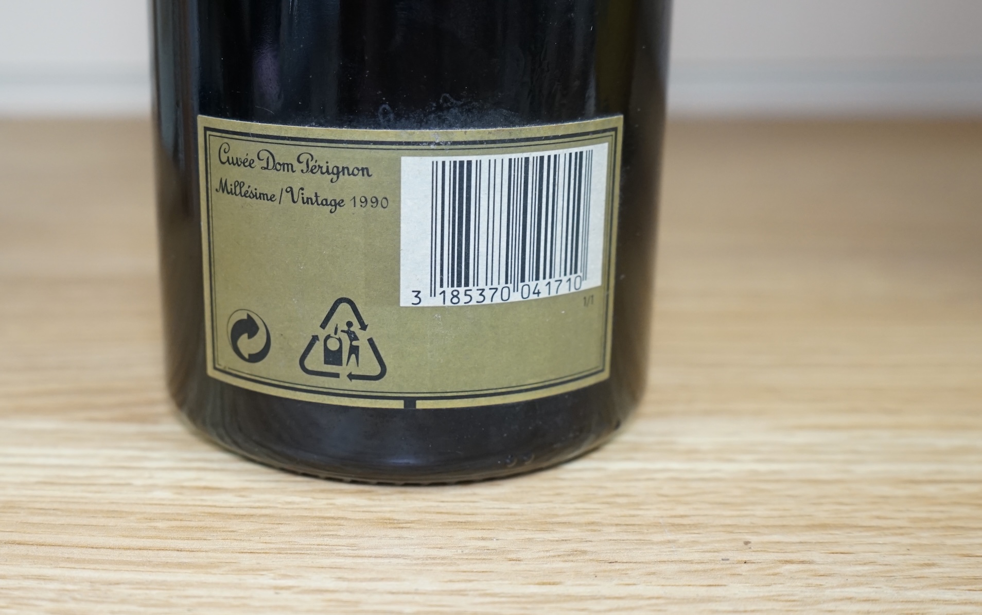 A bottle of Dom Pérignon, vintage 1990. Condition - storage unknown